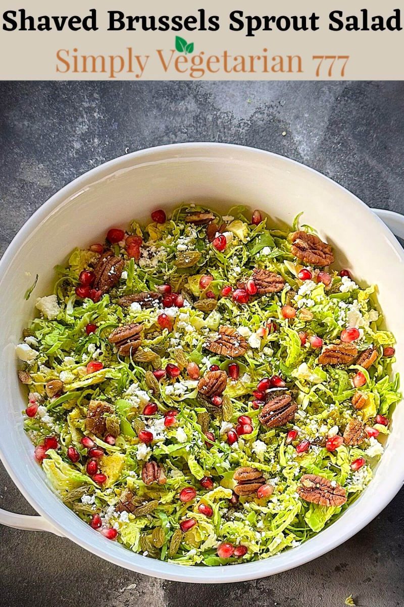 Easy Shaved Brussels Sprout Salad Recipe Simplyvegetarian