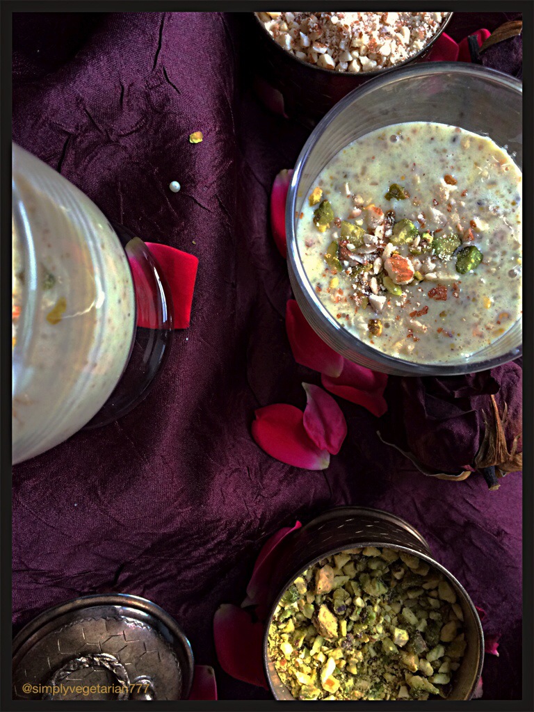 Shahi Rabdi : Thickened and Sweetened Milk Dessert with Nuts, Cardamom ...