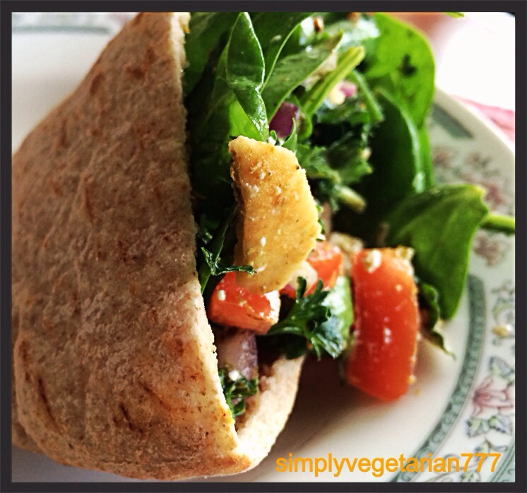 Spinach Fattoush with Zaatar, a Salad with Middle Eastern Flavors