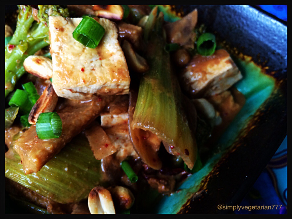 Cambodian Vegetable Stir Fry with Peanut Sauce - A Budddha Curry