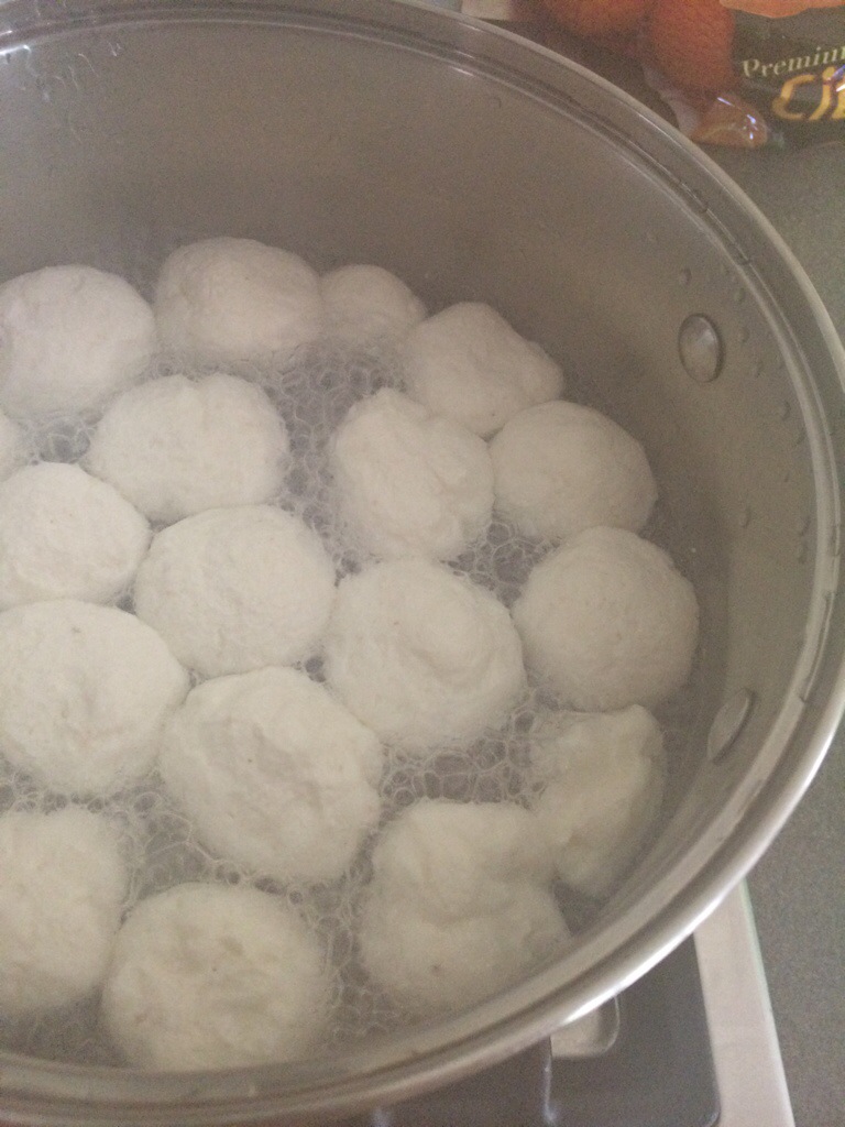 Rasgullas swelling in sugar syrup