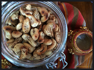 Kaju Masala / Spicy Cashewnuts with Chat Masala Recipe