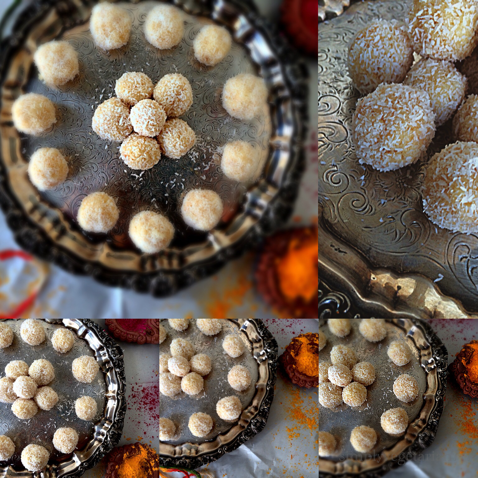 Nariyal Ladoo / Coconut Fudge - 2 Ingredients Recipe!