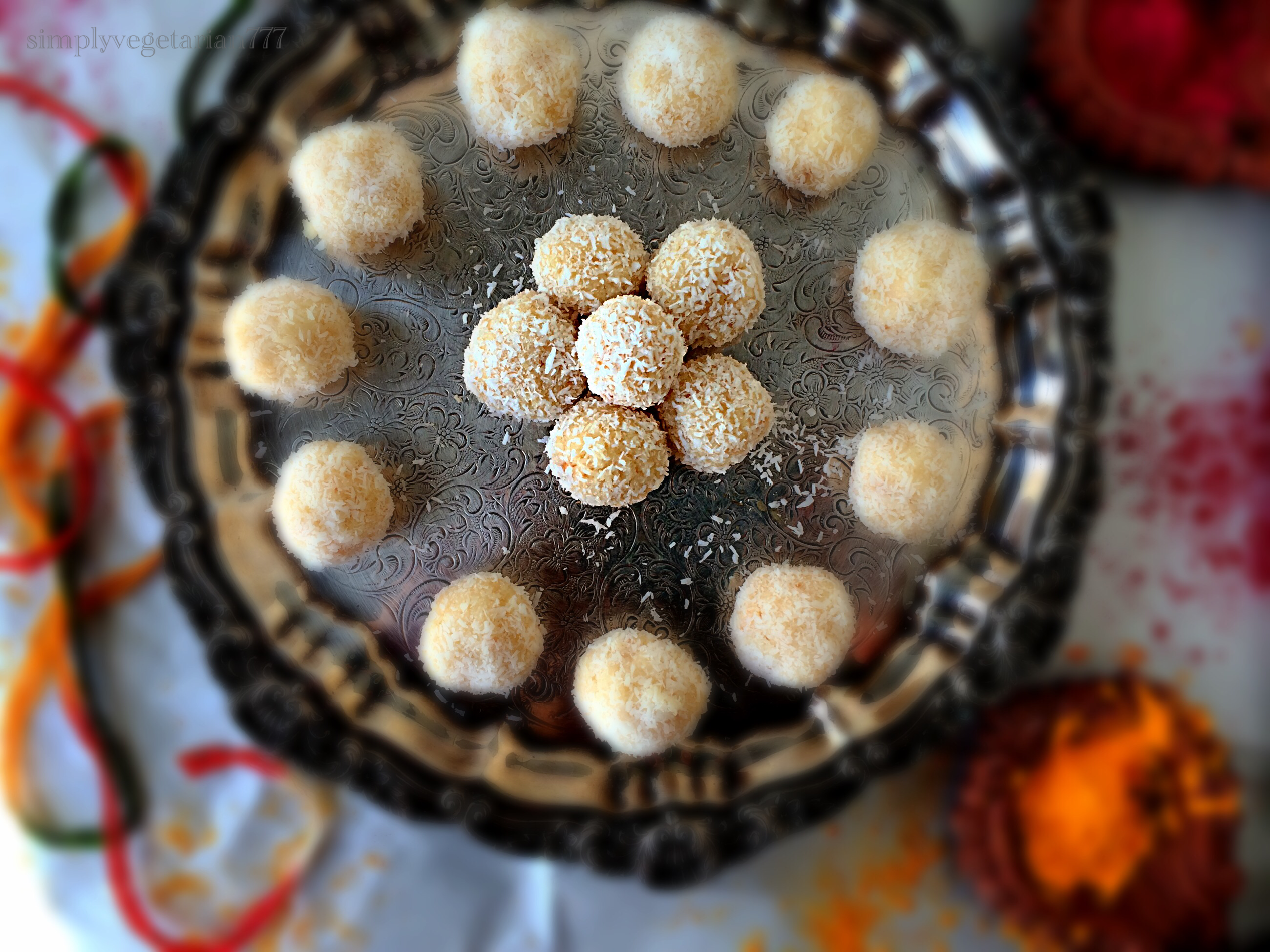 Nariyal Ladoo / Coconut Fudge - 2 Ingredients Recipe!