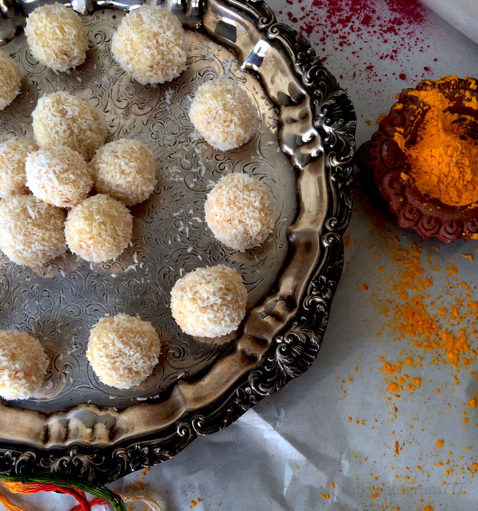 Nariyal Ladoo / Coconut Fudge - 2 Ingredients Recipe!