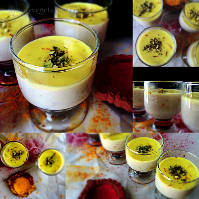 Thandai Pudding is a delicious dessert delicately flavored with Thandai Spice Mix, a festive spice mix. It is a fusion dessert perfect for your festivals and Holi. #holidesserts #pudding #eggfreedessert #thandairecipe #indiandesserts