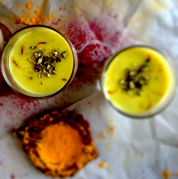 Thandai Pudding is a delicious dessert delicately flavored with Thandai Spice Mix, a festive spice mix. It is a fusion dessert perfect for your festivals and Holi. #holidesserts #pudding #eggfreedessert #thandairecipe #indiandesserts