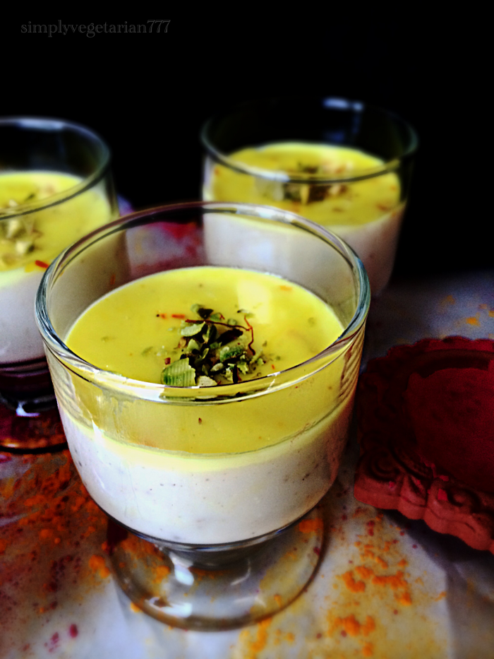 Thandai Pudding is a delicious dessert delicately flavored with Thandai Spice Mix, a festive spice mix. It is a fusion dessert perfect for your festivals and Holi. #holidesserts #pudding #eggfreedessert #thandairecipe #indiandesserts