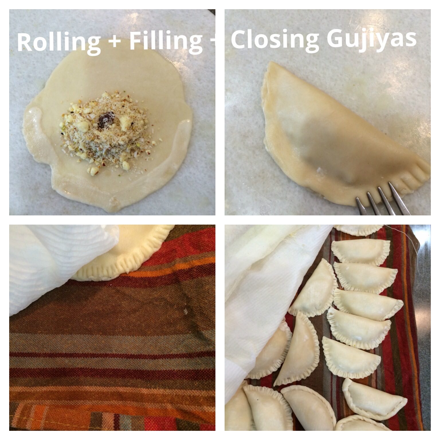 Gujiya is also known as Karanji and is a popular Festival Dessert from India. It is made for Holi and Diwali. It is like empanada or hand pies. The filling has milk solids and nuts. #gujiya #gujia #karanji #handpies #empanadas #holidessert #diwalidessert #indiandessert #holirecipes