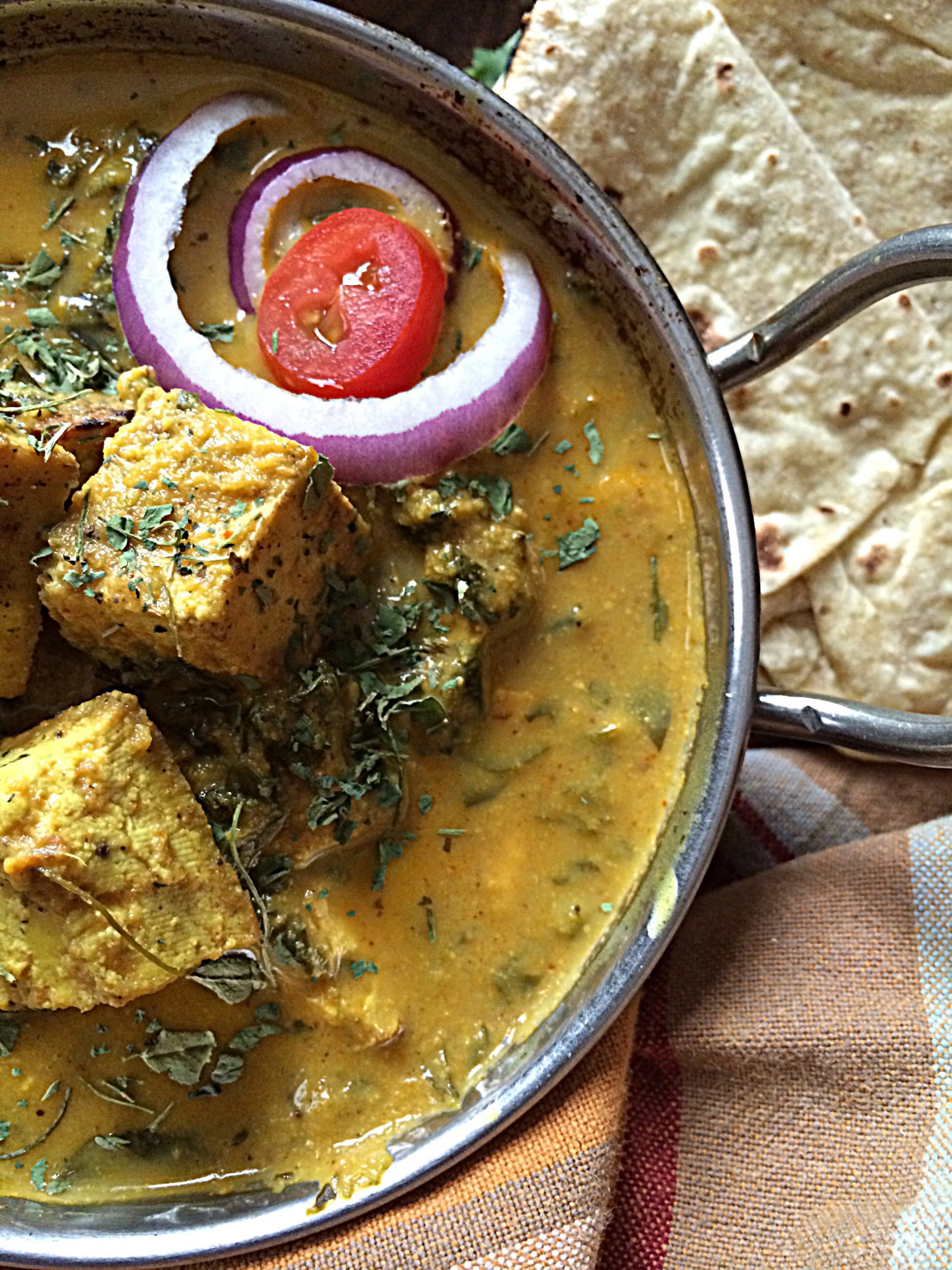 Methi Paneer in Zero Oil Curry