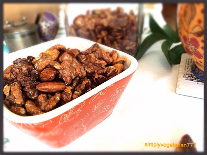 Honey-Chili-Lemon Roasted Almonds & Walnuts