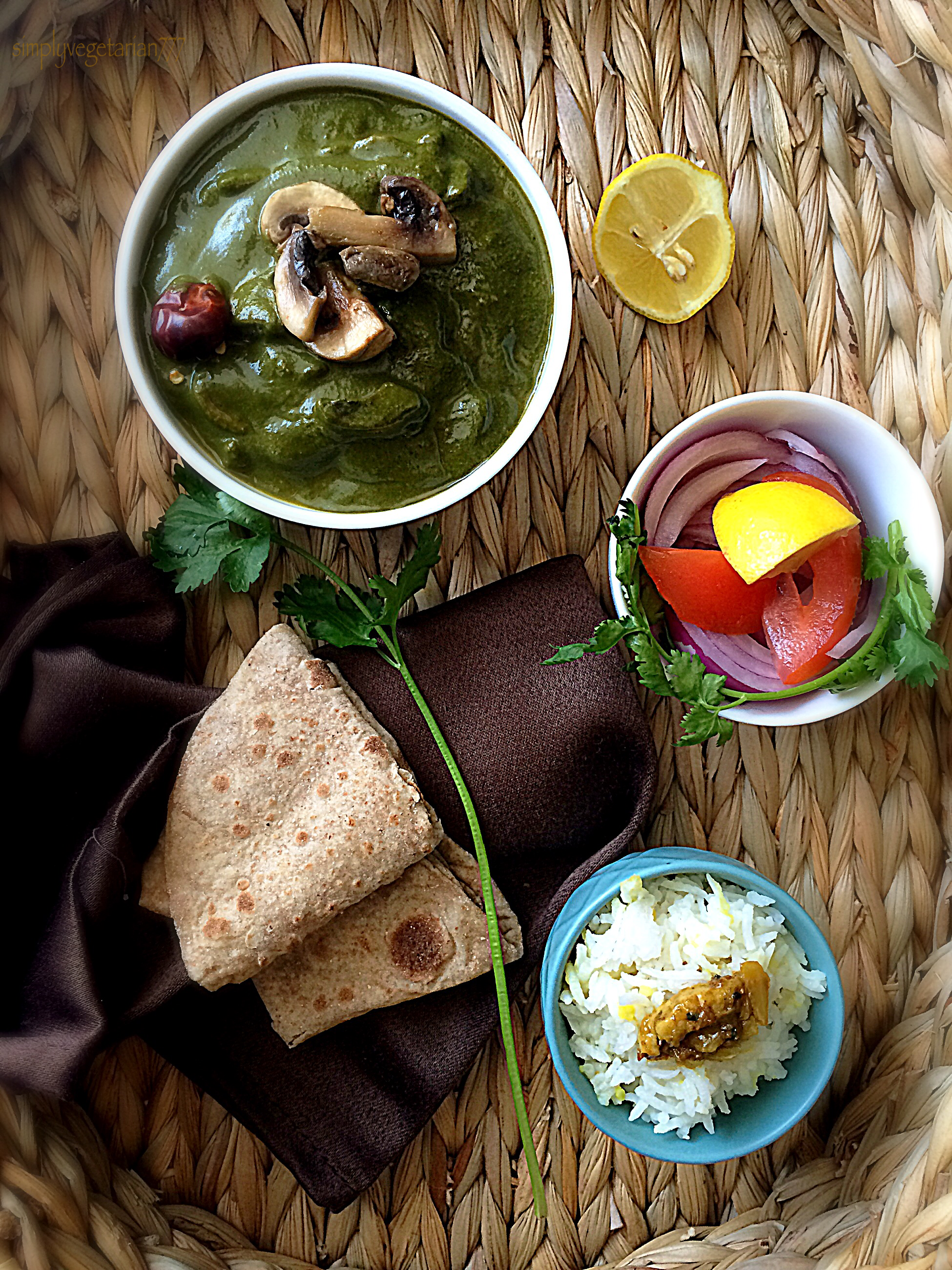 Mushroom Palak Makhani