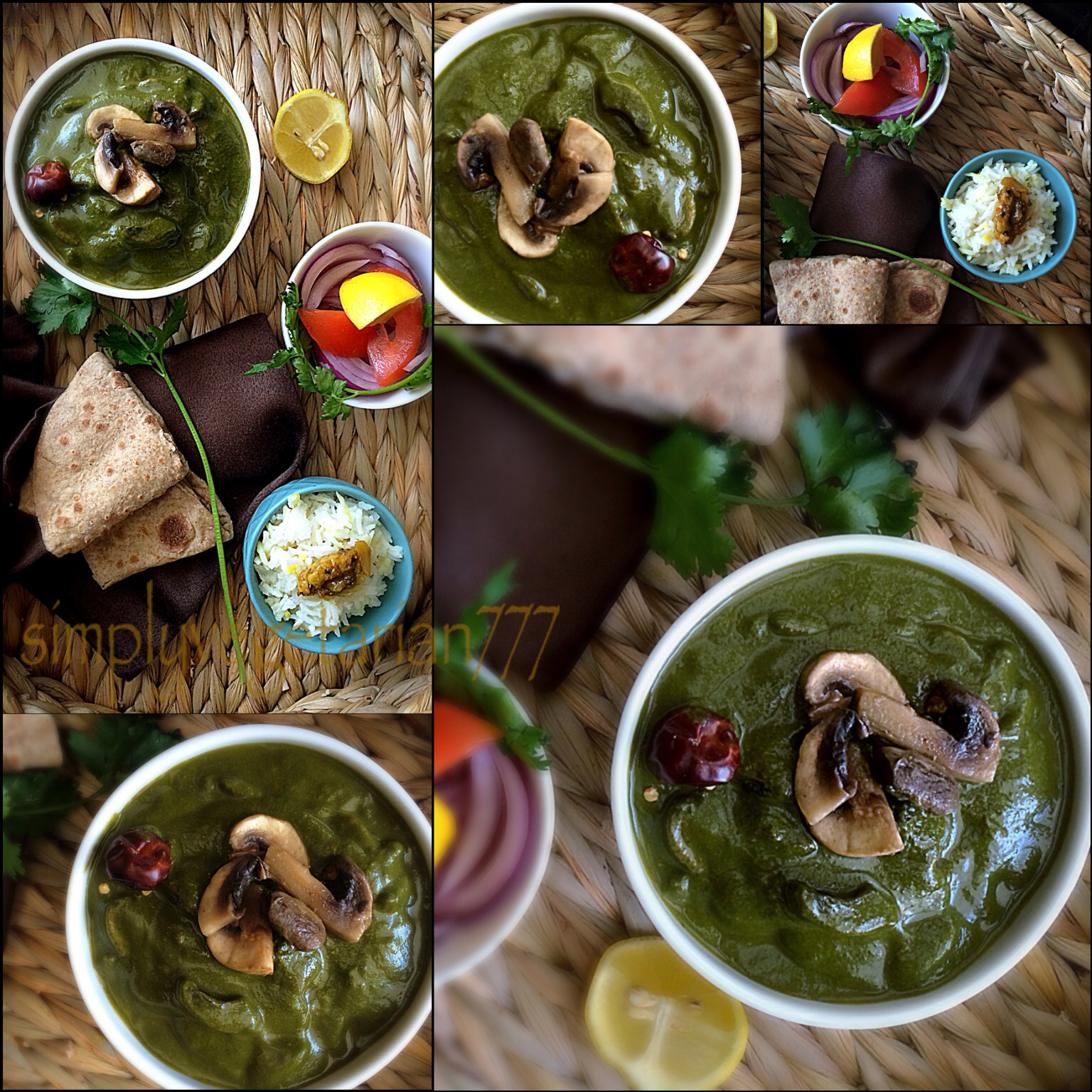 Mushroom Palak Makhani