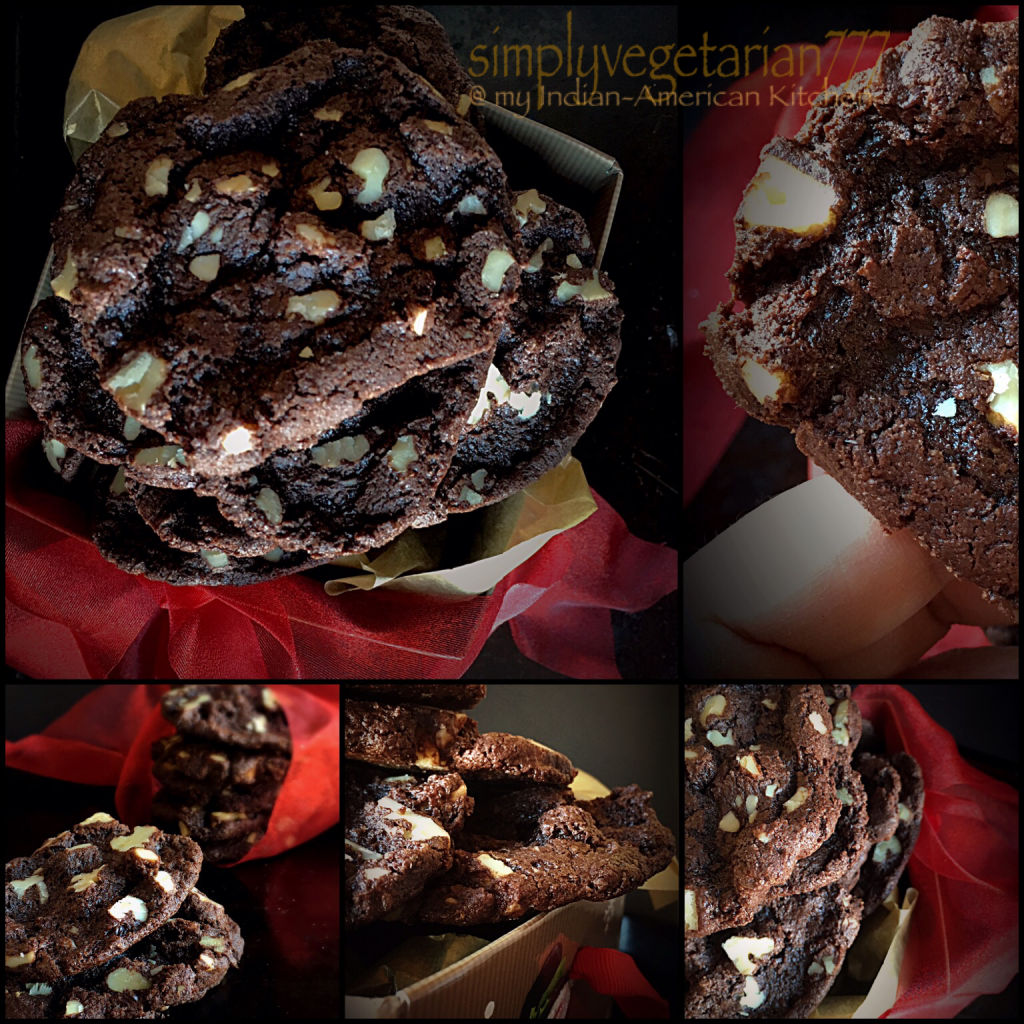 Crisp Walnut Chocolate Cookies, Eggless