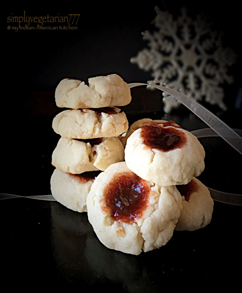 Eggless Jelly Thumbprint Cookies