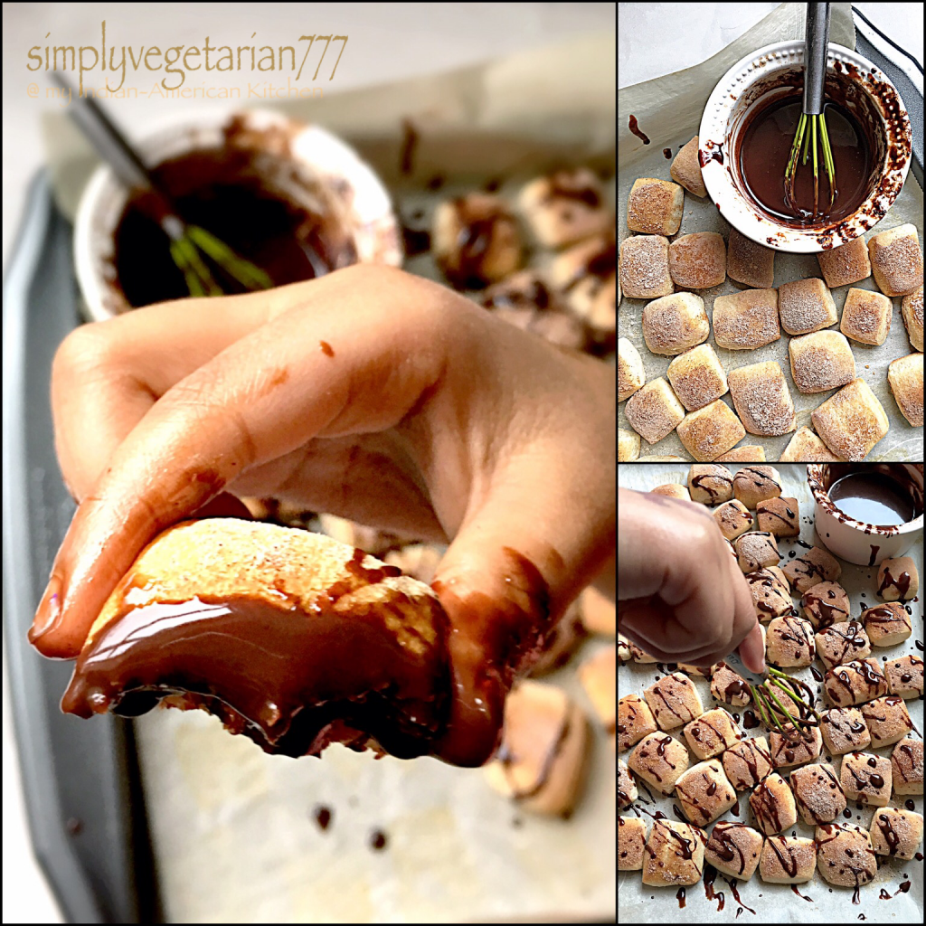 Cinnamon Sugar Bites with Chocolate Drizzle