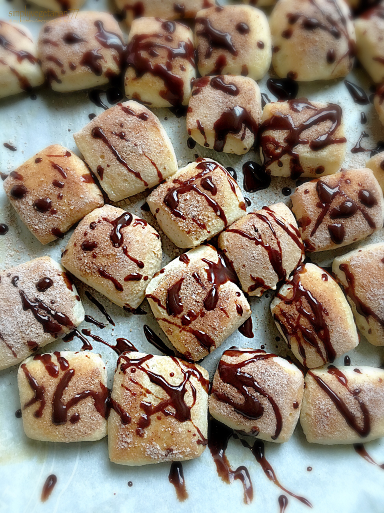 Cinnamon Sugar Bites with Chocolate Drizzle