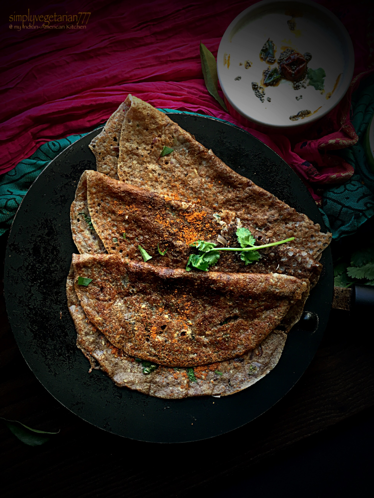 Oats Ragi Moong Cheela (Savory Crepes)