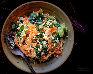 Kosumbari, a raw mung salad - Diabetes Friendly Thursdays