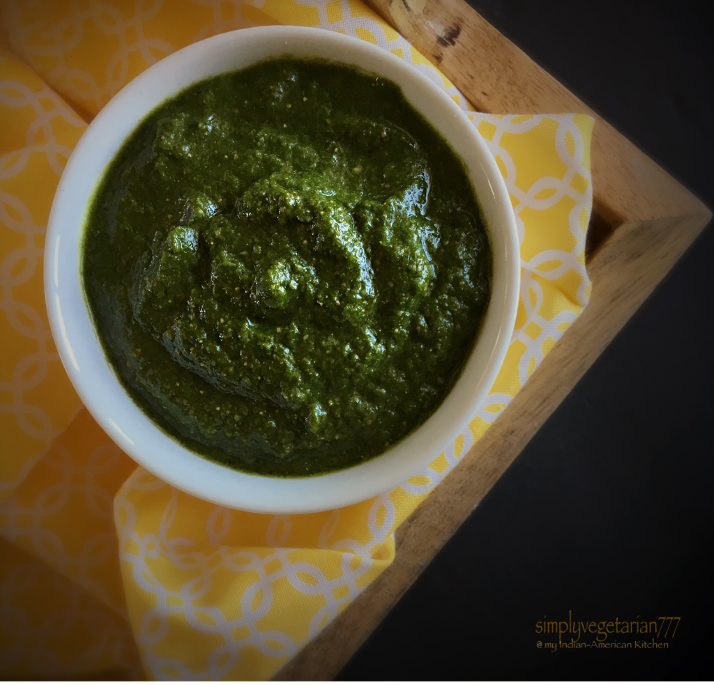 Coriander Chutney, Basic Recipe