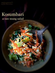Kosumbari, a raw mung salad – Diabetes Friendly Thursdays