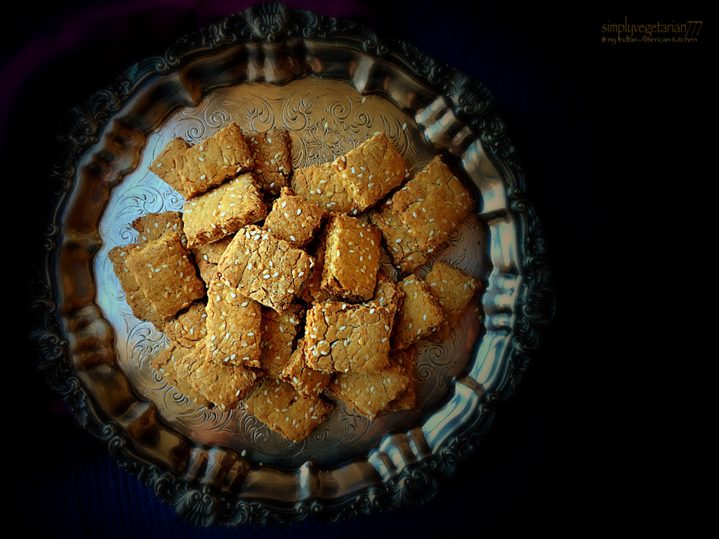 Gudh Til ki Meethi Mathri - Baked