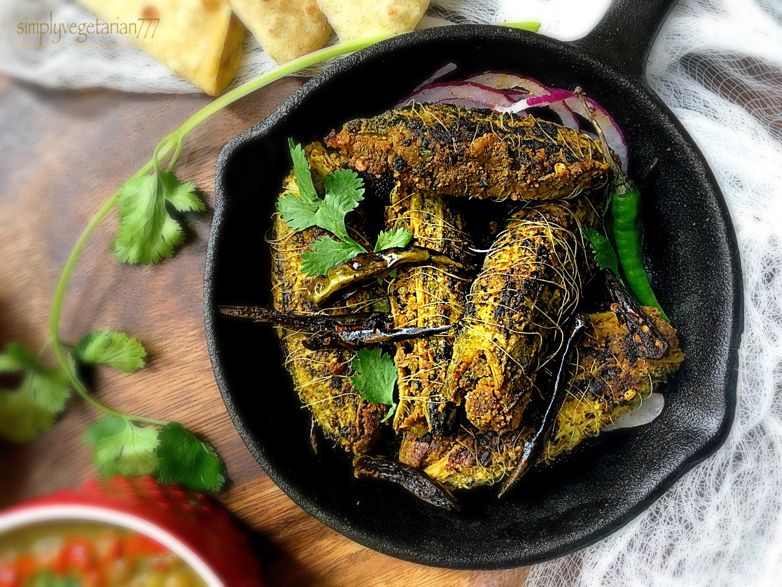 Punjabi Bharwaan Karela with Raw Mango