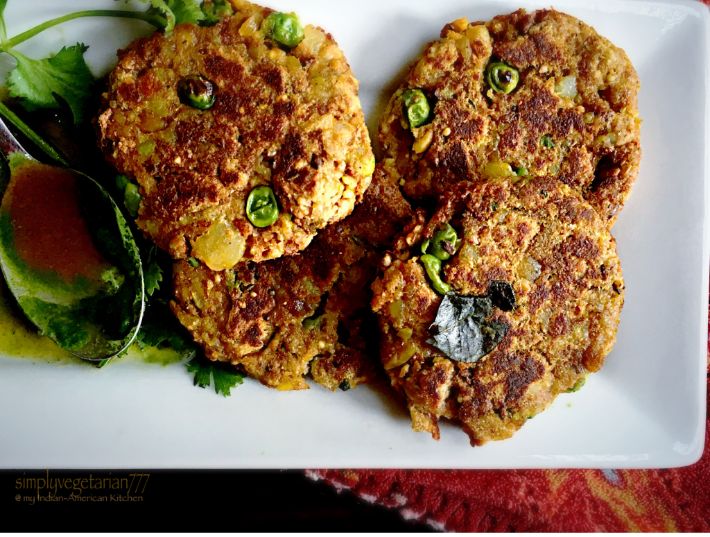 Aloo Matar Tikki - Pan Grilled