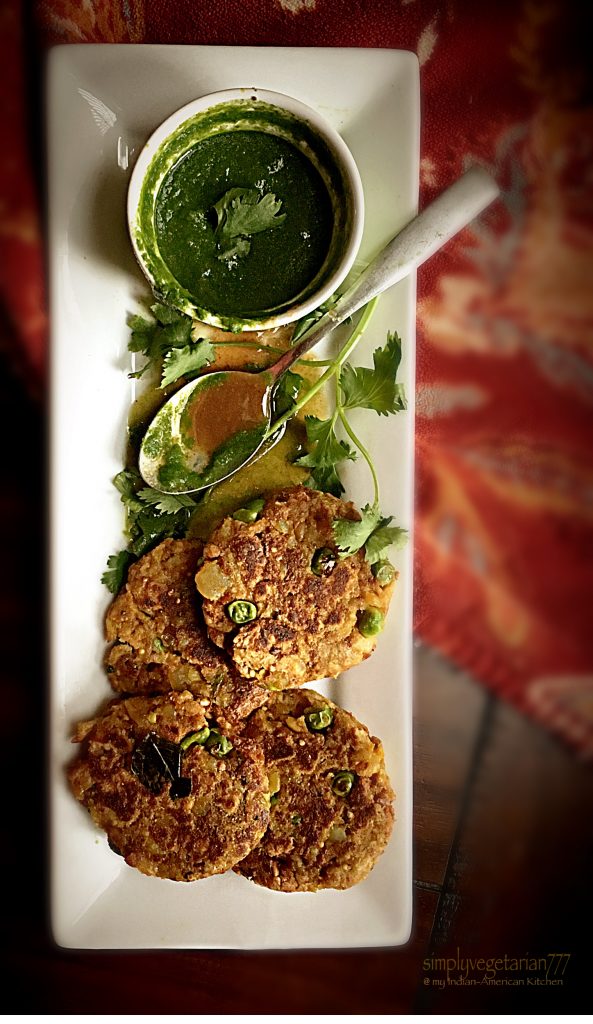 Aloo Matar Tikki - Pan Grilled