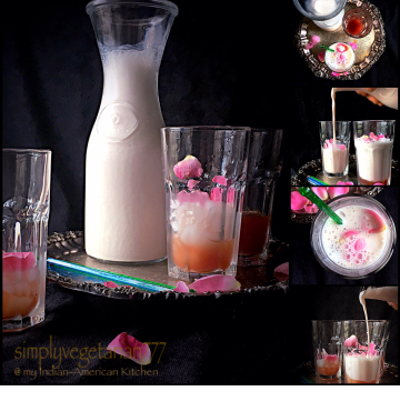 Rose Lassi & Simple Rose Syrup Recipe