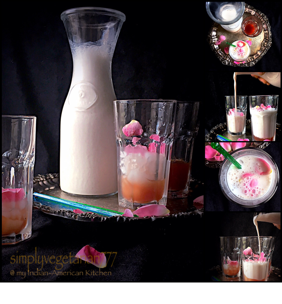 Rose Lassi & Simple Rose Syrup Recipe