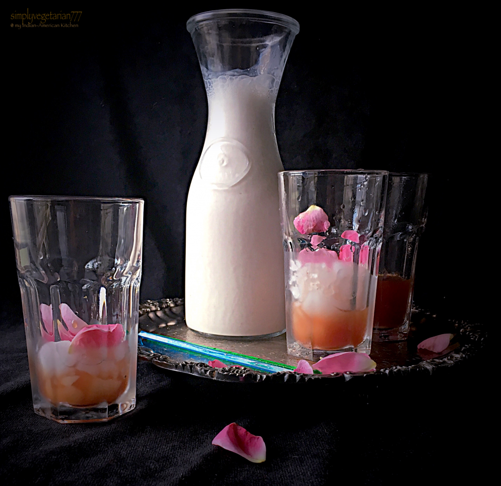 Rose Lassi & Simple Rose Syrup Recipe