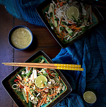 Cold Noodle Salad with Asian Dressing - Meatless Monday