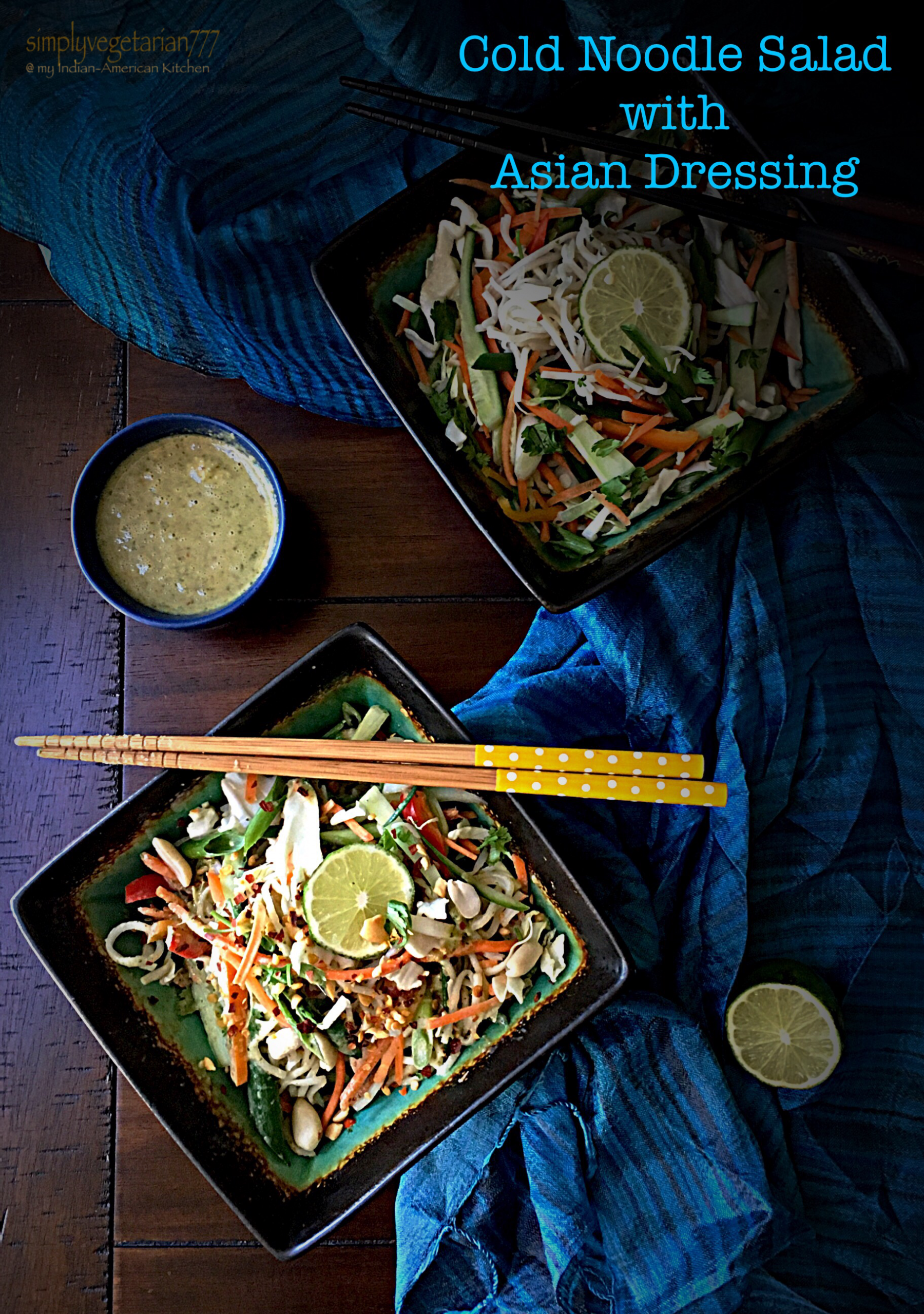 Cold Noodle Salad with Asian Dressing - Meatless Monday