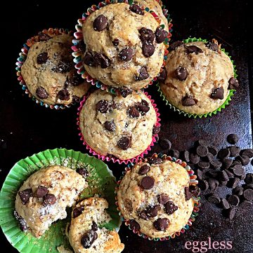 Eggless Choco-Chip Muffins