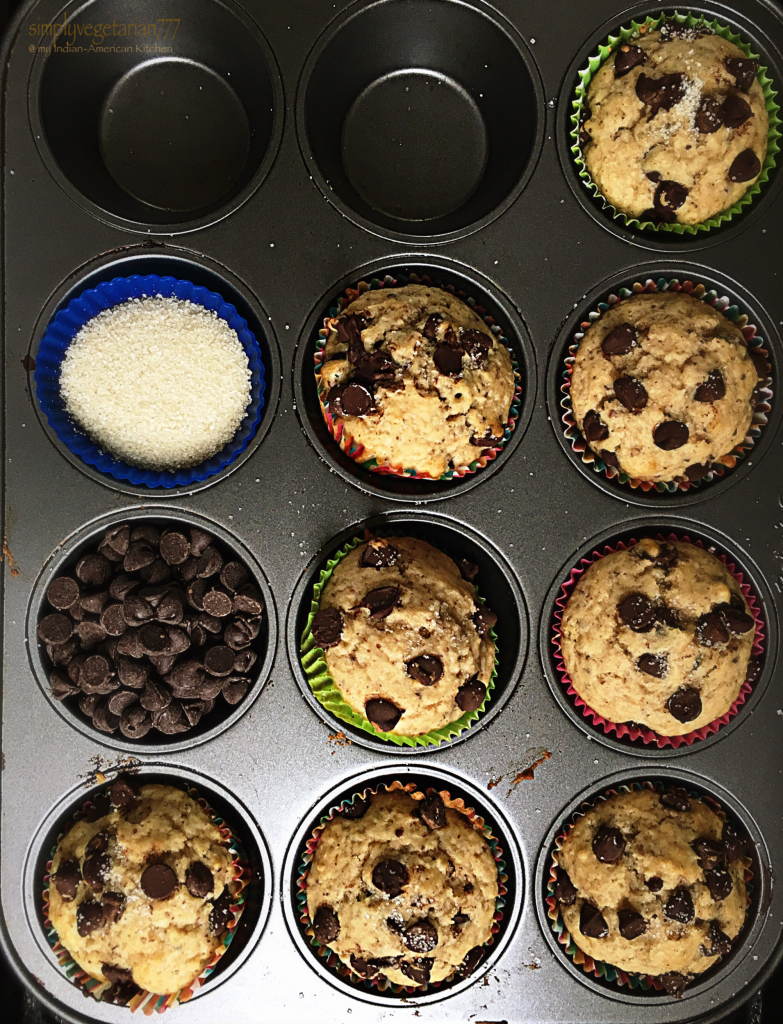 Eggless Choco-Chip Muffins