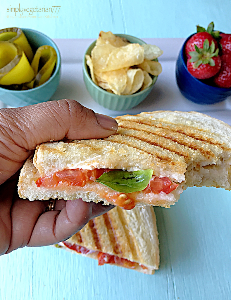 Tomato Mozzarella Basil Panini