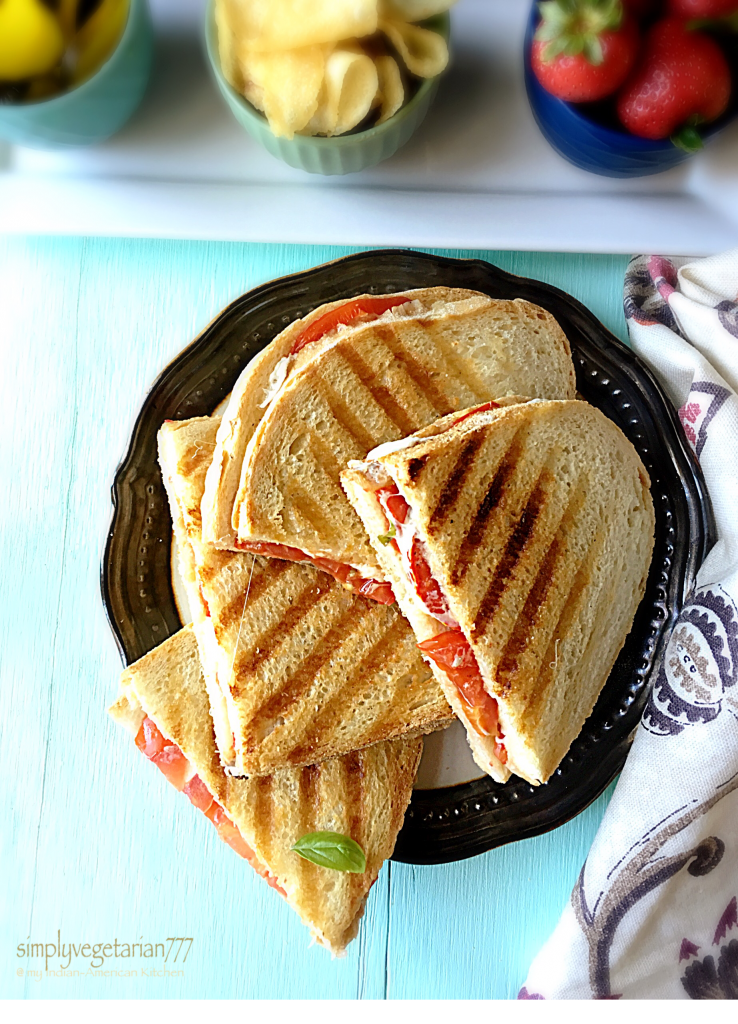 Tomato Mozzarella Basil Panini