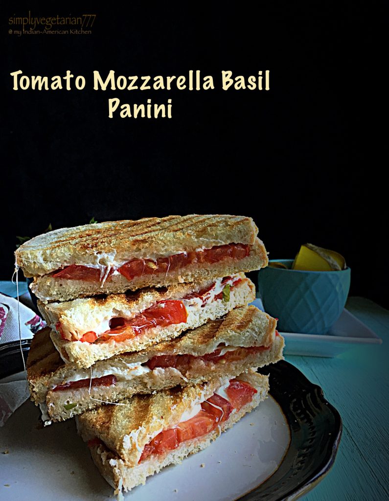 Tomato Mozzarella Basil Panini easy recipe of classic panini