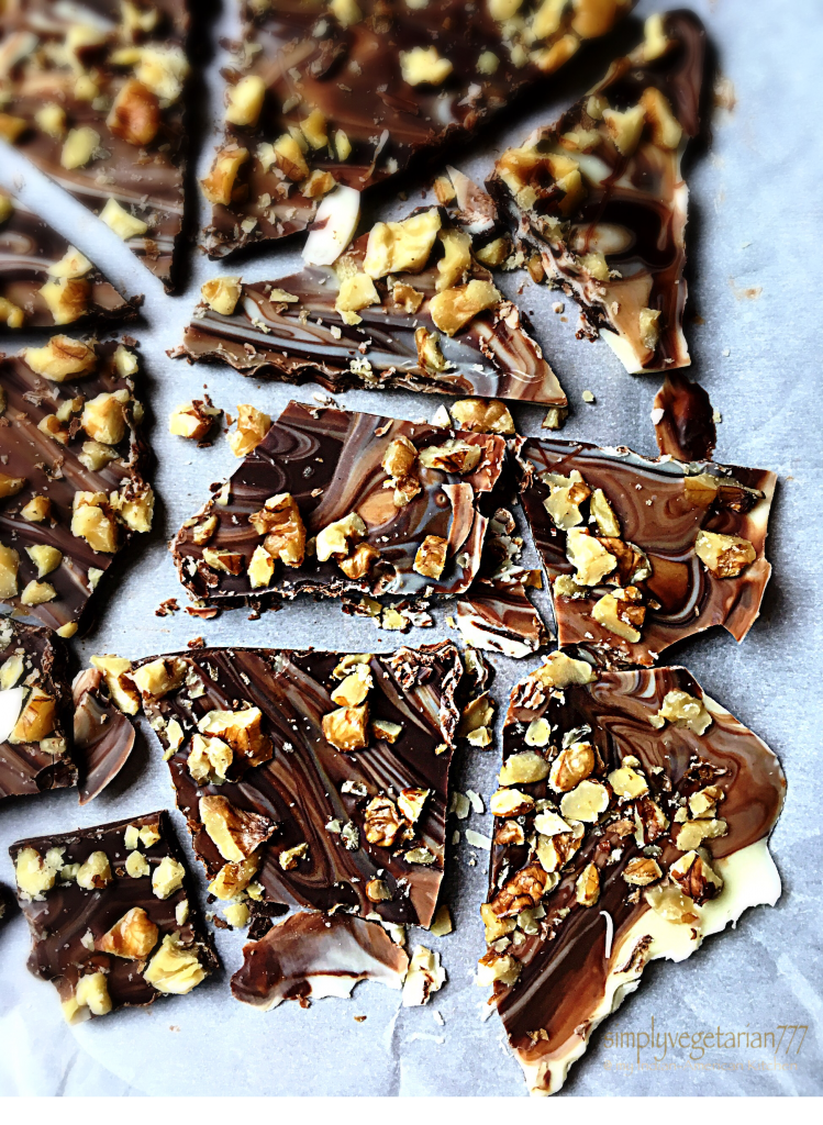 Chocolate Walnuts Basic Bark