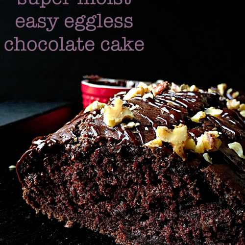 Basic Moist Eggless Chocolate Cake Recipe