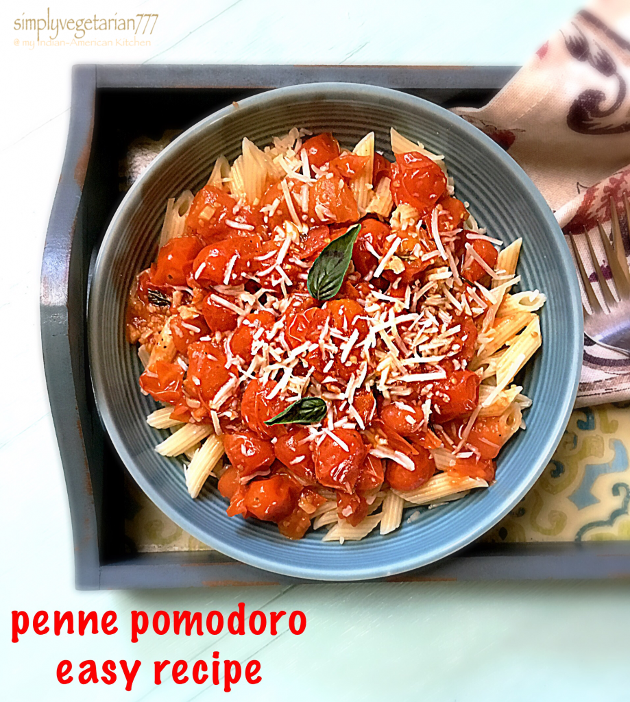 Penne Pomodoro Easy Recipe is the best pasta recipe made with fresh tomatoes. #penne #pomodoro #pasta #easypastarecipe