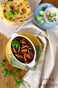 Saag Paneer with Instant Naan by Anjana