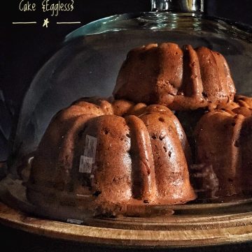 Chai Spiced Walnut Raisins Cake {Eggless} with Cinnamon Glaze