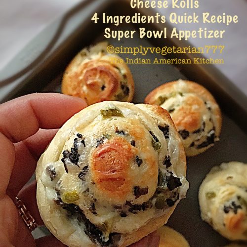 Olives Jalapenos Cheese Rolls 4 Ingredients Quick Appetizer