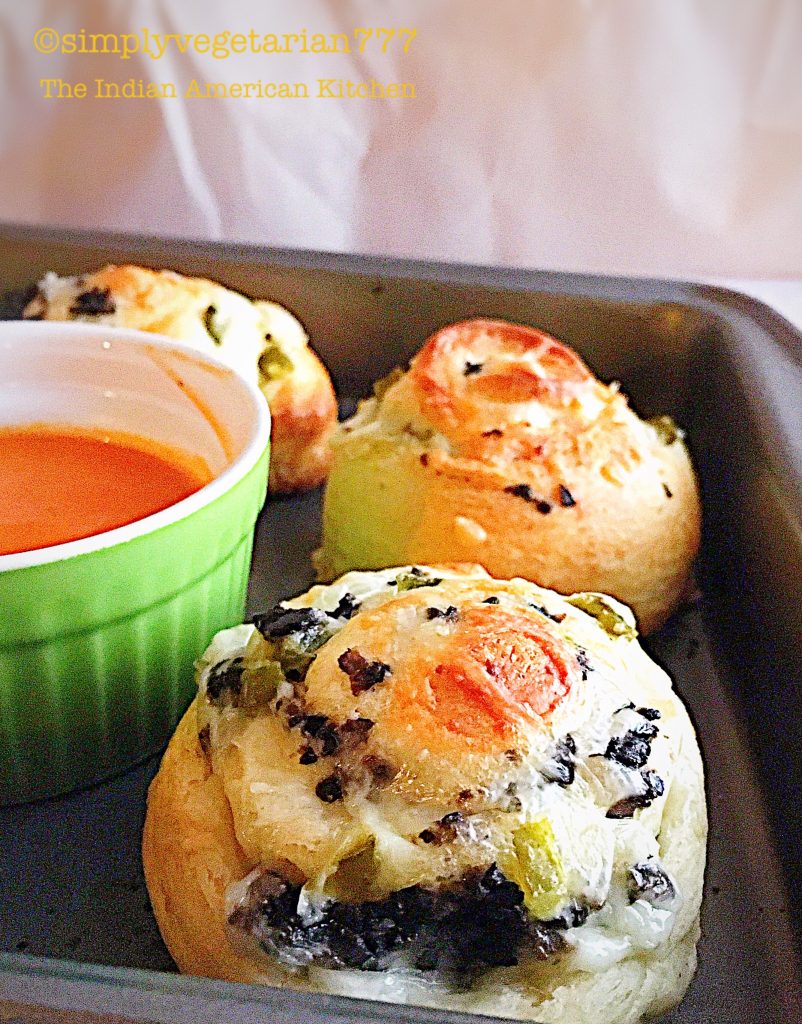 Olives Jalapenos Cheese Rolls - 4 Ingredients Quick Appetizer