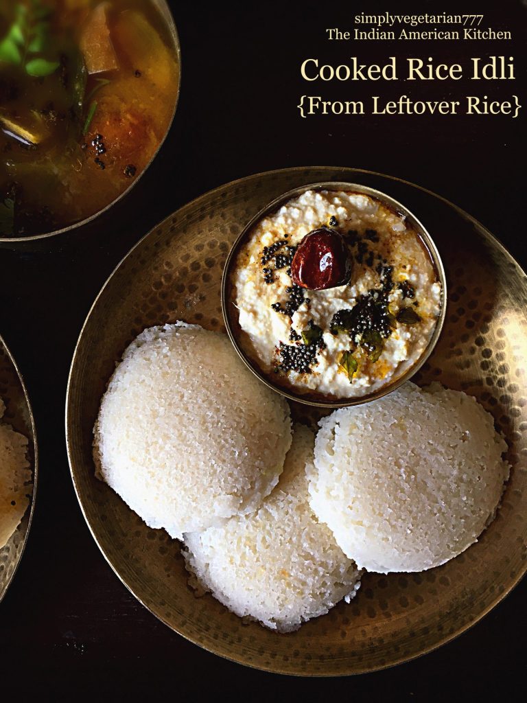 Cooked Rice Idli {From Leftover Rice}