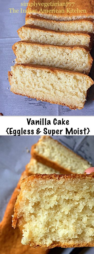 Basic Vanilla Cake - Super Moist & Eggless