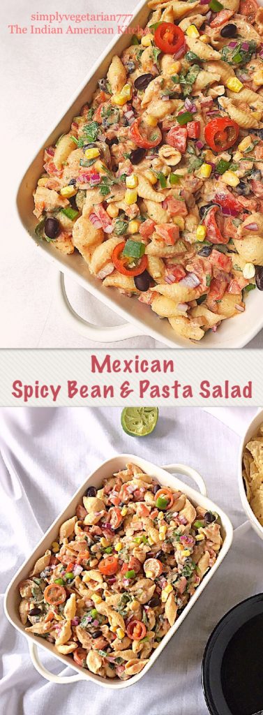 Mexican Spicy Bean & Pasta Salad