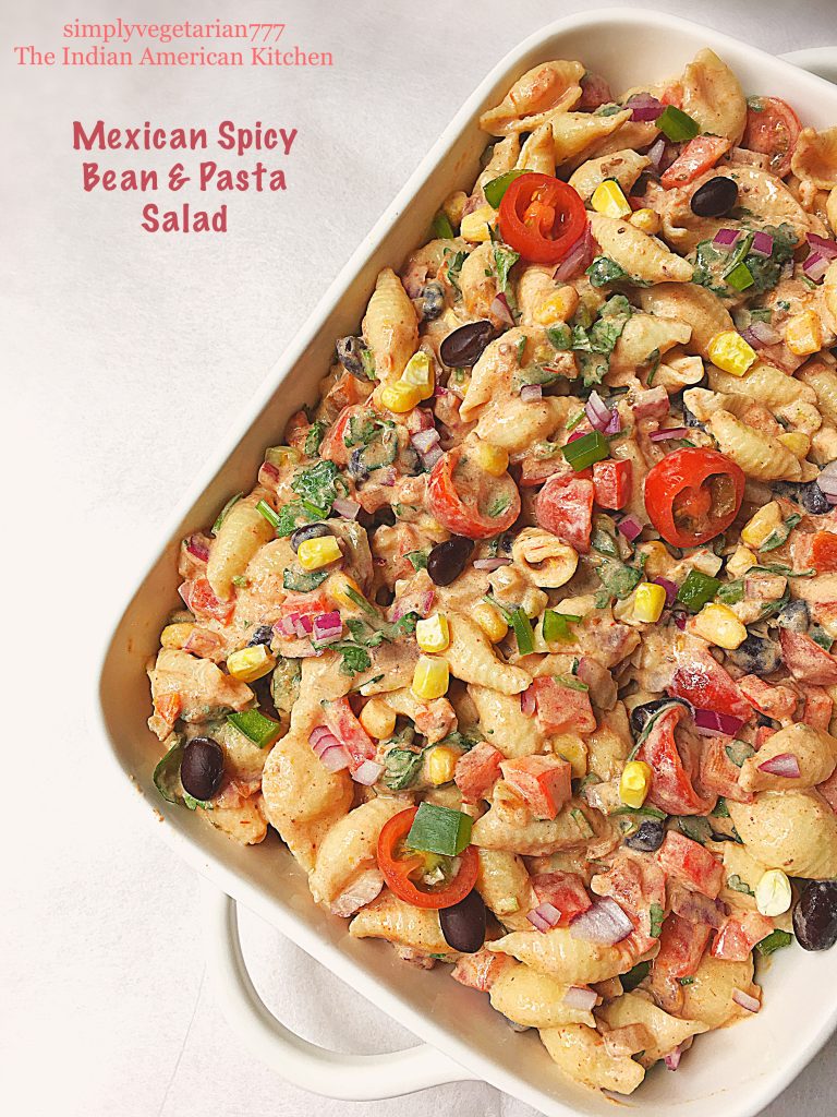 Mexican Spicy Bean & Pasta Salad - Tex Mex Veg Cinco de Mayo Recipe